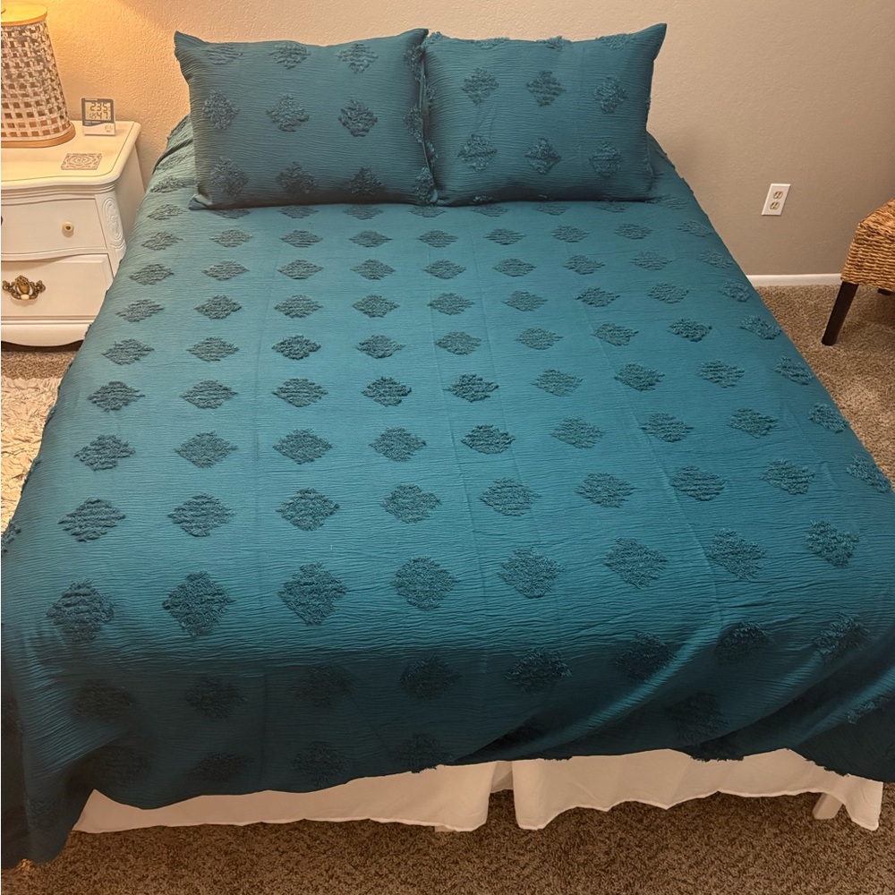 Target Threshold Teal Duvet Cover w/2 Shams